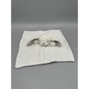 Nuby Bunny Rabbit Lovey Soft White & Gray Baby Security Blanket